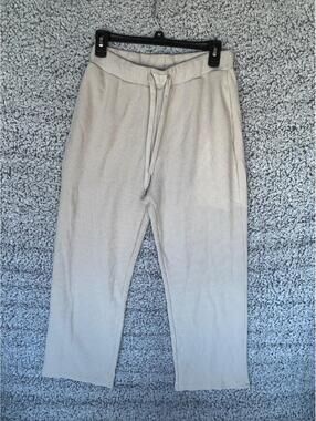 Comfrt Waffle Knit Sweatpants Medium Beige Lounge Casual Pants